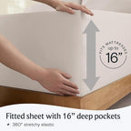 LuxClub 4 PC Sheet Set Bed Sheets Deep Pockets 16" Eco Friendly Wrinkle Free Cooling Machine Washable Hotel Bedding Silky Soft - Linen King