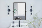 TEHOME Pivot Tilting Bathroom Vanty Mirror Rectangle Oil Rubbed Bronze Metal Framed Beveled Wall Mirror, Overall 23.9 x 30 inches (Mirrror 20 x 30 inches)