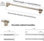 10 Pack 10 inch(254mm) Brushed Satin Nickel Cabinet Handles and Pulls - Drawer Handles for Kitchen and Dresser