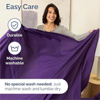 Queen 6 Piece Sheet Set - Comfy Breathable & Cooling - Ultra Soft Hotel Luxury Bedding Set w/ 8-16 Inch Deep Pockets - 1 Flat & 1 Fitted Sheet & 4 Pillowcases - Cozy, Wrinkle Free & Easy Care - Purple