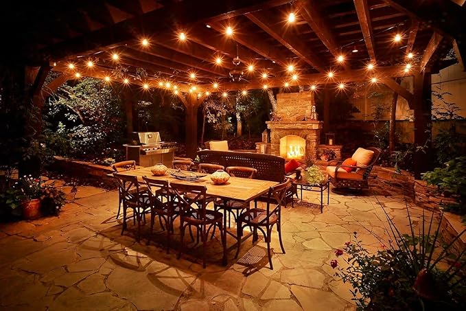 Lampat String Lights, LED 50 Lights Bulb 50Ft G40 Globe String Lights with Bulbs-UL Listd for Indoor/Outdoor Commercial Decor