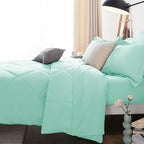 CozyLux Full Size Comforter Sets Mint Green - 7 Pieces Bed in a Bag Full, Luxury Soft Bed Set for All Seasons, Bedding Set with Down Alternative Comforter, Sheets, Pillowcases & Shams