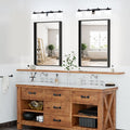 16x24 inch Black Bathroom Mirrors for Over Sink, Small Bathroom Mirror, Rectangle Metal Framed Vanity Wall Mirrors, Anti-Rust, Tempered Glass, Hangs Horizontally or Vertically