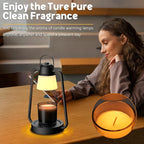 MAOYUE Candle Warmer Lamp with Timer and Dimmer for Jar Candles - Electric Wax Melt Warmer, Vintage Black Decor Lamp, Perfect Housewarming & Birthday Gift for Women, Mom | Upgraded
