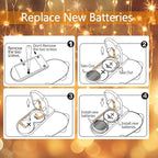 6 Pack Fairy Lights Battery Operated with Timer 2PCS Remote 6.5ft 20LED Warm White Twinkle Lights Waterproof Silver Wire Fireflies Lights DIY Mason Jar Wedding Party Christmas Centerpiece Table Deco