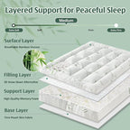 DOWNCOOL 3 Inch Memory Foam Mattress Topper Twin – Cooling Pillow Top Mattress Topper for Back Pain Relief, with Bamboo Viscose Air Layer, 1700 GSM Fill, Deep Pocket Fits 8"–21"