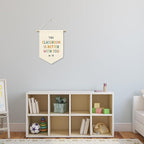 Classroom Banner Canvas, Nursery Kids Room Decor, This Classroom Is Better with You in It Pennant Flag Sign Hanging, Inspirational Wall Art Gifts for Toddler Room Preschool Decor 11x15in