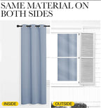 NICETOWN Vintage Blue Blackout Curtains 84 inches Length for Living Room, 2 Panels, 42" Wide, Thermal Insulated Long Drapes for Large Window
