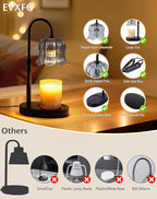 Flower Candle Warmer Lamp with Timer - Lotus Light Electric Wickless Warming Height Adjustable Dimmable No Flame Heat Warm Melt Wax Scented Floral Table Lights Elegant Tulip Modern Home Decor