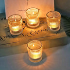 VOHO Clear Votive Candle Holders for Table Centerpiece, Glass Candle Holder Bulk Set of 12, Glass Votive Holder for Home Decor & Holiday Decor(2.1 x 2.6 Inch, Clear)