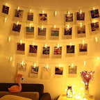 30 LED Photo Clip Fairy Lights LED Twinkle Lights Starry Lights for Home Halloween Thanksgiving Christmas Party Wedding Decor (10ft, Warm White)