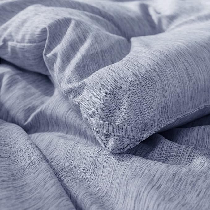 Bedsure Twin/Twin XL Comforter Set - Navy Blue Soft Bedding for All Seasons, Cationic Dyed Bed Set, 2 Pieces, 1 Twin Size Comforter (68"x88") and 1 Pillow Sham (20"x26"+2")