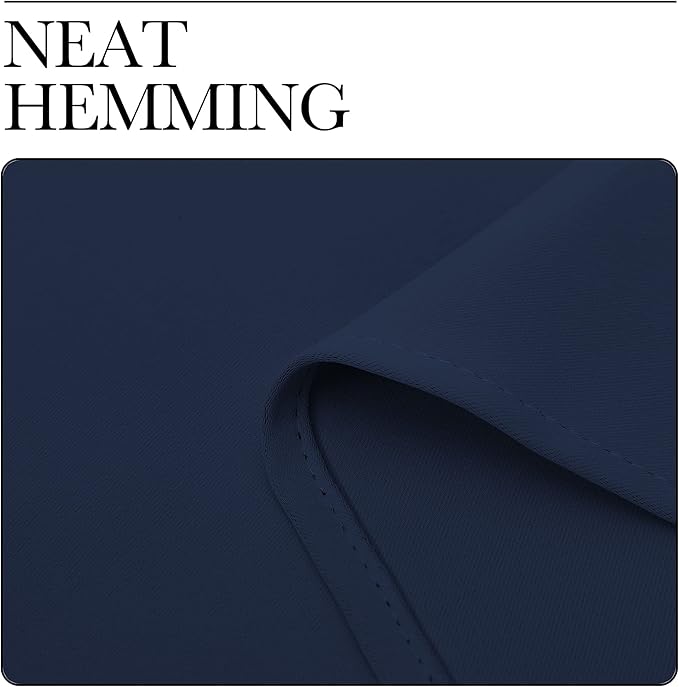 NICETOWN Blackout Curtains Panels for Living Room, 2 Panels, 66 x 92 Inch, Navy, 3 Pass Microfiber Noise Reducing Thermal Insulated Solid Ring Top Blackout Window Drapes