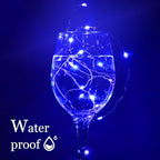 SmilingTown 15 Packs Fairy String Lights, 6.6FT 20 LED Battery Operated Silver Copper Wire Starry String Light for DIY Party Christmas Costume Wedding Easter Table Decorations (Blue)