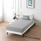 ZINUS 4 Inch Box Spring with Cover, No Assembly Mattress Foundation, Sturdy Metal Structure, Twin, White