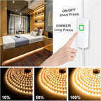 MYPLUS Under Cabinet Lighting Kit, 65.6Ft Dimmable Led Strip Lights with 1200 LEDs,24V, Low Power Safety Adapter, Flexible Tape Light for Kitchen Cabinet,Bedroom,Counter,Shelf (Warm White-3000k)