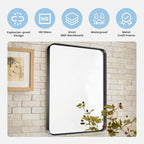 Sweetcrispy 30x40 Inch Black Bathroom Mirrors for Wall, Bathroom Mirrors for Over Sink, Rectangle Wall Decor for Entryway, Bedroom, Vanity