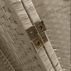 Sorbus Room Divider 6 ft. Tall - Privacy, Extra Wide Double Hinged Panels, Mesh Hand-Woven Design, Partition Room Dividers and Folding Screens, Wall Divider for Room Separation, Beige Wicker, 8 Panel