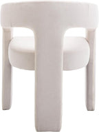 Modern Barrel Dining Chairs Set of 2, Linen Upholstered Accent Side Chair with Arms Comfy Makeup Vanity Chairs, Dining Living Room Kitchen Chairs, Beige