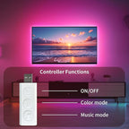 KSIPZE LED Lights for TV, 16.4ft TV led Backlight for 45-75 Inch TVs RGB TV Backlight Behind Music Sync Bluetooth APP & Button Control TV LED Strip Lights USB Powered for Bedroom/Gaming
