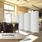 Folding Room Divider, Weave Fiber Privacy Screen, Extra Wide Room Screen Divider Separator, Decorative Separation Wall Divider, Freestanding Room (8-Panel)