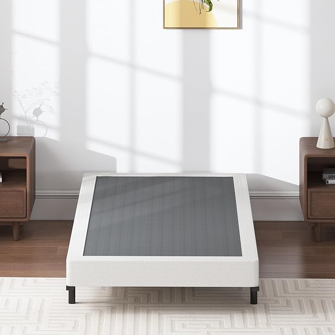 Box Spring Twin XL - 3 Inch Heavy Duty Low Profile Metal Box Springs for Twin XL Bed, Mattress Foundation, Easy Assembly,Easy Clean Cover