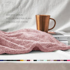 Exclusivo Mezcla Plush Fuzzy Fleece Throw Blanket Extra Large, Super Soft, Fluffy and Warm Blankets for Couch, Bed, All Season Use (50x70 Inches, Pink)