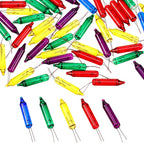 Mudder 200 Count 2.5V Christmas 50/100/150/200 Count Mini Incandescent Wire String Lights Replacement Bulbs Indoor/Outdoor Christmas Lights Decorations for Home Xmas Tree(Vibrant Color)