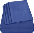 Full Size Bed Sheets - 6 Piece 1500 Supreme Collection Fine Brushed Microfiber Deep Pocket Full Sheet Set Bedding - 2 Extra Pillow Cases, Great Value, Full, Royal Blue