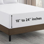 Deep Pocket Queen Sheets - 6 Piece 1500 Supreme Deluxe Collection Up to 21" Extra Deep Pocket Ultra Soft Queen Sheet Set Deep Pocket Bedding, Extra Deep Queen, White