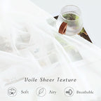 NICETOWN Beige Sheer Long Curtains 102 inches, Grommet Elegant and Airy Window Treatments Translucent Lightweight Drapes for Living Room/Bedroom, 2 Panels, W54 x L102