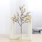 JAKY-Global Babys Breath Fabric Cloth Artificial Flowers 12 Bundle European Fake Silk Plants Decor Wedding Party Decoration Bouquets Real Touch DIY Home Garden (Champagne-12 pcs)