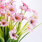 20 Bundles Artificial Flowers Outdoor UV Resistant Fake Flowers No Fade Faux Plastic Plants Garden Porch Window Box Decorating(Pink)…