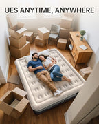 OhGeni King Air Mattress Family Choice Award with Built-in Pump,18'' Comfortable Blow Up Colchones Inflables Mattress for Home,Guests, Portable Air Bed for Adults, Airbed Supports Up to 700 lbs,Black