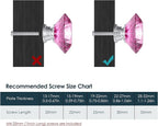 Tomorotec 12-Pack 30mm Crystal Pink Glass Cabinet Drawer Pulls, Diamond Drawer/Cupboard Knobs with Screws, Crystal Knobs w/Silver Base, Home Decor for Kitchen, Dresser, Wardrobe, Desk (1.2 in / 30mm)
