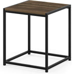 FURINNO Camnus Modern Living End Table, Columbia Walnut, 15.75 in x 15.75 in x 17.83 in