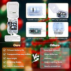 ZGWJ 24 Pack Christmas Fairy Lights Battery Operated, 7ft 20LED Mini Fairy String Lights Silver Wire 3 Modes Waterproof for Christmas Tree DIY, Parties, Bedroom Decorations Red&Green