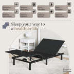 Sven and Son Essential Adjustable Bed Base (Frame Only), Easy Assembly, Head and Foot Lift, Memory Positions, Zero Gravity, Wireless Remote - Twin XL