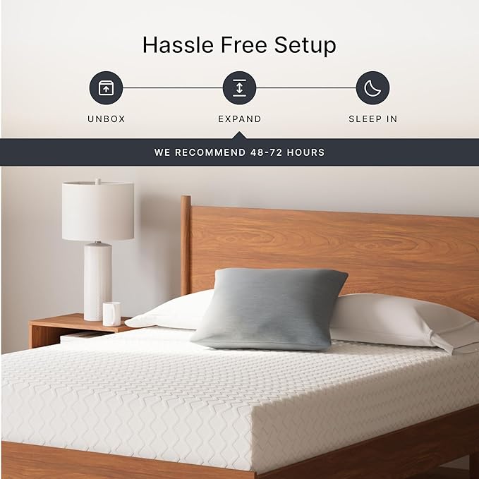 Signature Design by Ashley California King Size Chime 10 Inch Medium Firm Memory Foam Mattresswith Green Tea & Charcoal Gel for Pressure Relief, Fiberglass Free, Mattress In A Box