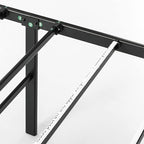 Best Price Mattress 16 Inch Metal Platform Bed Frame, Heavy Duty Steel Slats, Black, Twin