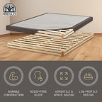 Hercules 4 Inch Low Profile Foundation Mattress Box Spring Replacement, King