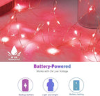 Brightown 12 Pack LED Fairy Lights, Waterproof, Red, 7 Feet, 20 LEDs, Battery Operated, Flexible Silver Wire, Safe, Energy Saving, Long-Lasting, Indoor and Outdoor Use