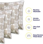 Queen Sheets Printed - 6 Piece 1500 Supreme Collection Fine Brushed Microfiber Deep Pocket Queen Sheet Set Bedding - 2 Extra Pillow Cases, Great Value, Queen, Monaco