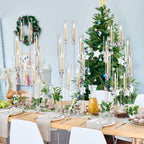 16PCS 8 Arm Arcylic Candelabra Centerpieces for Tables,Clear Candlestick Holders Decor Wedding Centerpiece with Shade for Anniversary Party Brithday candelabros para centros de mesa