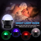 Night Light for Kids, Kids Night Light Nebula 360 Degree Rotation - 4 LED Bulbs 12 Light Color Star Projector Changing with USB Cable, Romantic Gifts for Men Women Children