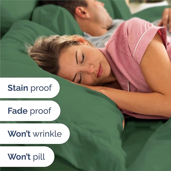 Twin XL 4 Piece Sheet Set - Comfy Breathable & Cooling - Ultra-Soft Hotel Luxury Bedding Set with 8-16 Inch Deep Pockets - 1 Flat & 1 Fitted Sheet & 2 Pillowcases - Wrinkle Free & Easy Care - Emerald