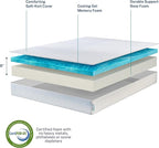 Sleep Innovations Marley 8 Inch Cooling Gel Memory Foam Mattress, Twin Size, Bed in a Box, Medium Firm Support