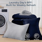 HEVUMYI Twin Comforter Set - 5-Piece All Season Bed in a Bag Twin, Ultra Soft Bedding Set with Comforter, Flat Sheet, Fitted Sheet, Pillowcases, Pillow Shams, Navy Blue & Light Grey