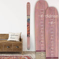 Headwaters Studio Personalized Ski Growth Chart - Wooden Growth Chart for Kids Room & Home Decor, Ski-Themed Wall Decor, Personalized Wooden Ski Ruler Maple Mountain - 58"" x 4.5""