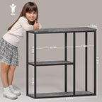 WOHOMO Console Table, 12 Inch Narrow Entryway Table with 3-Tier Storage Shelves 31.5 Inch Industrial Sofa Table Small Hallway Table for Living Room Grey